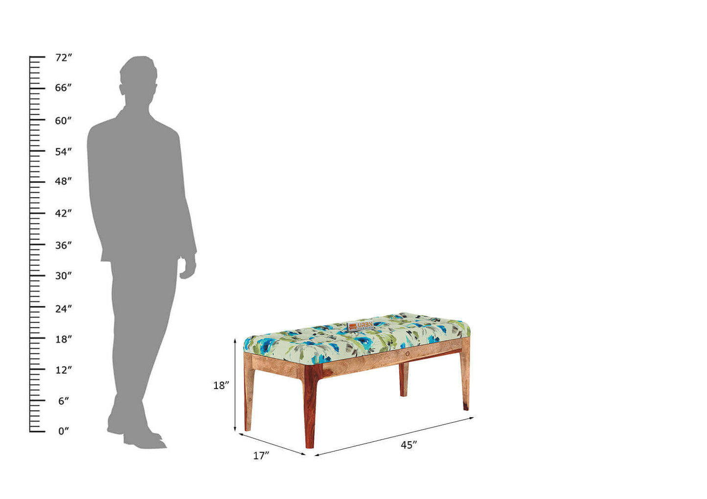 Amida Bench With Cushioned Seating - Urbnfurnish