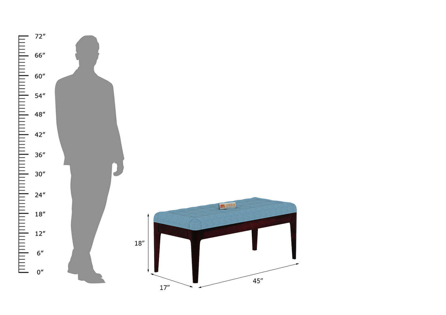 Amida Bench With Cushioned Seating - Urbnfurnish
