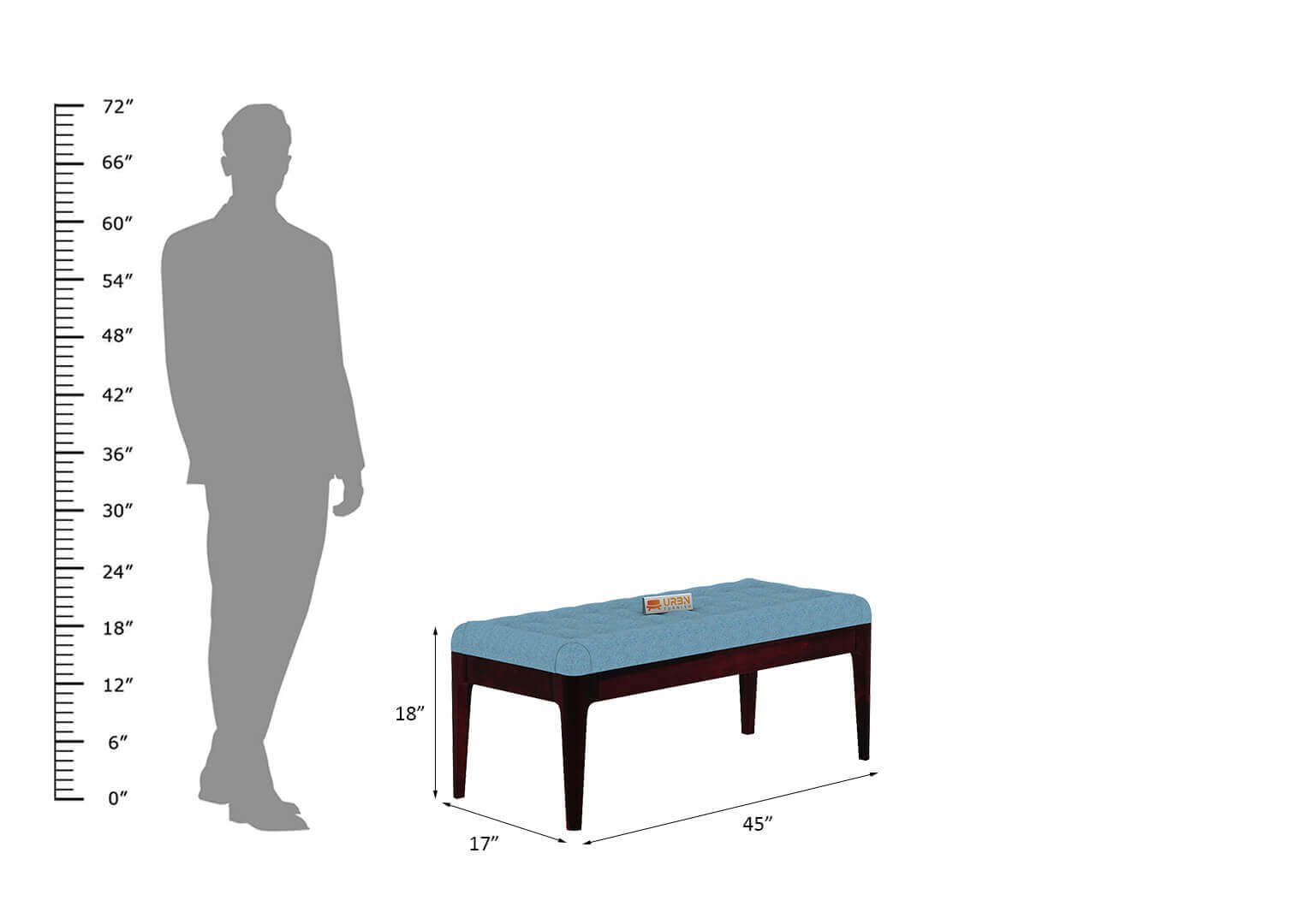 Amida Bench With Cushioned Seating - Urbnfurnish