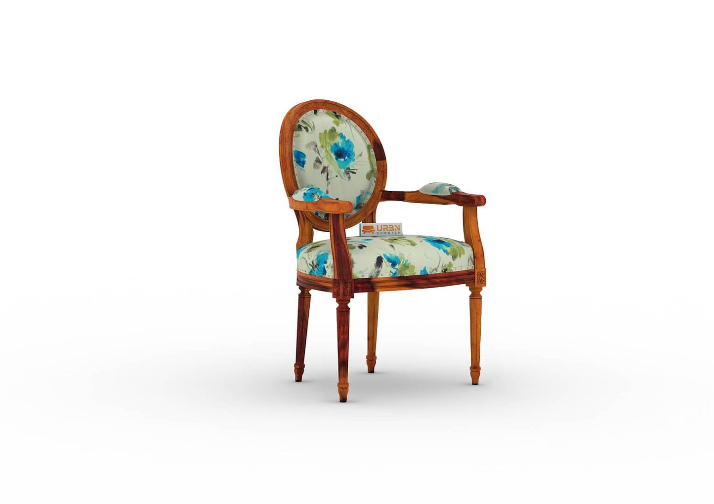 Antacia Arm Chair (Printed Fabric) - Urbnfurnish