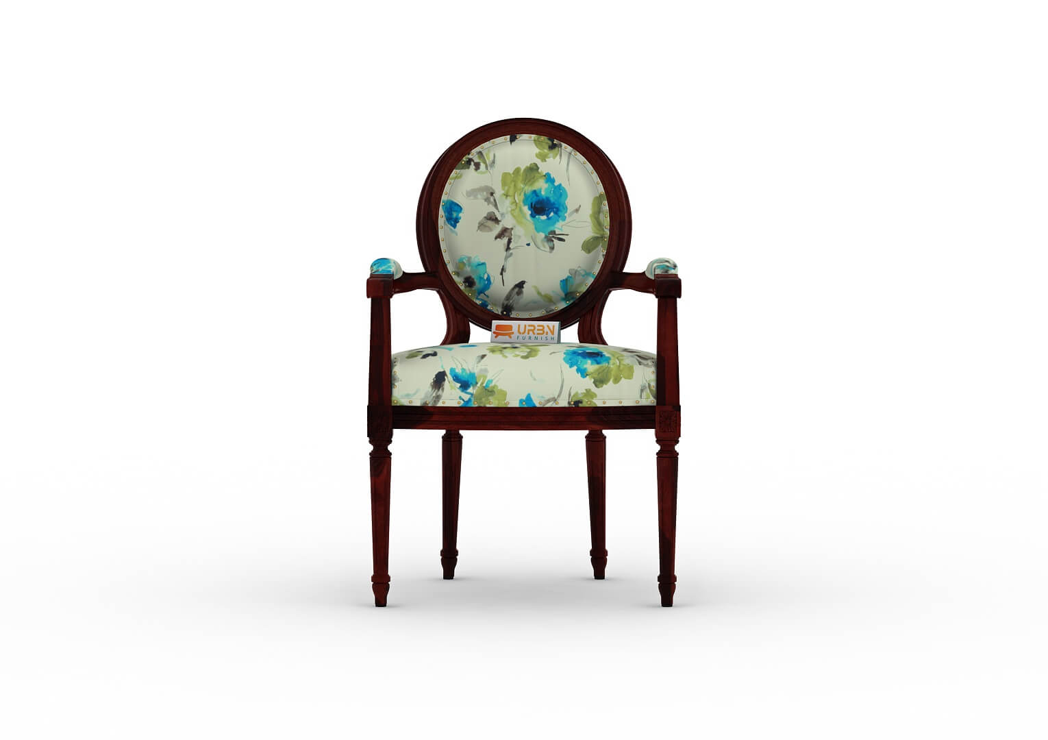 Antacia Arm Chair (Printed Fabric) - Urbnfurnish