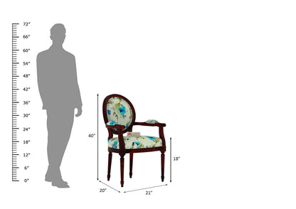 Antacia Arm Chair (Printed Fabric) - Urbnfurnish