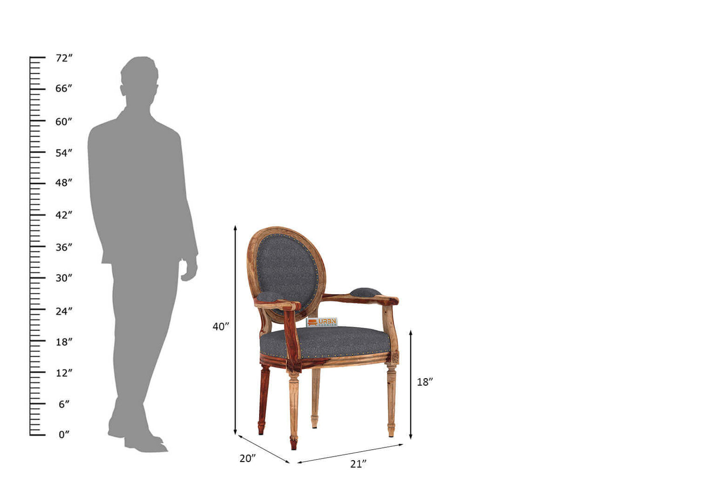 Antacia Arm Chair - Urbnfurnish