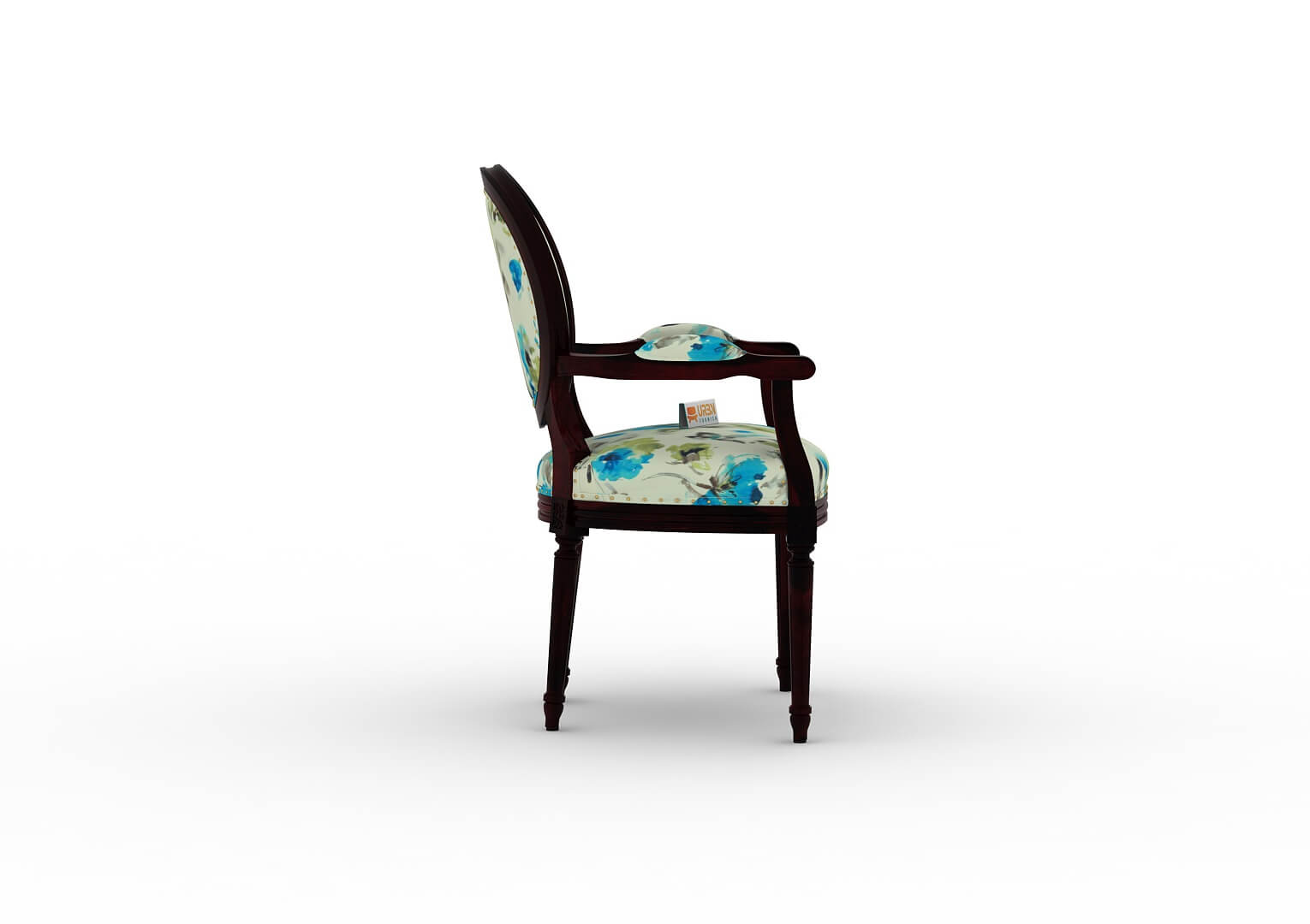 Antacia Arm Chair (Printed Fabric) - Urbnfurnish