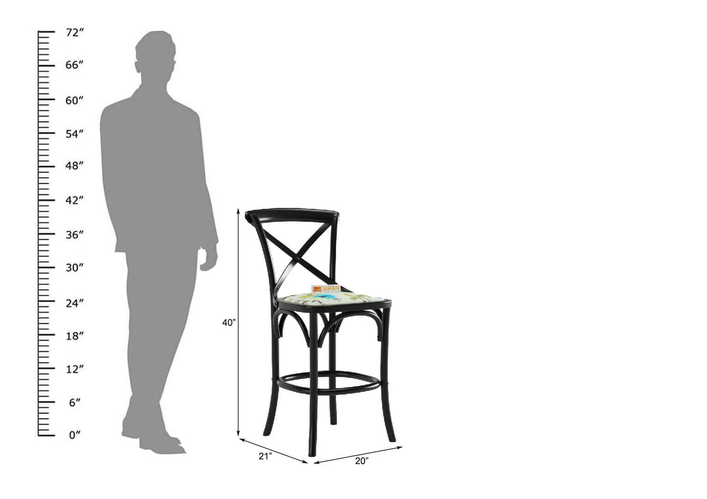 Arcline-Big-Cafe-Chair-Black-Printed_4