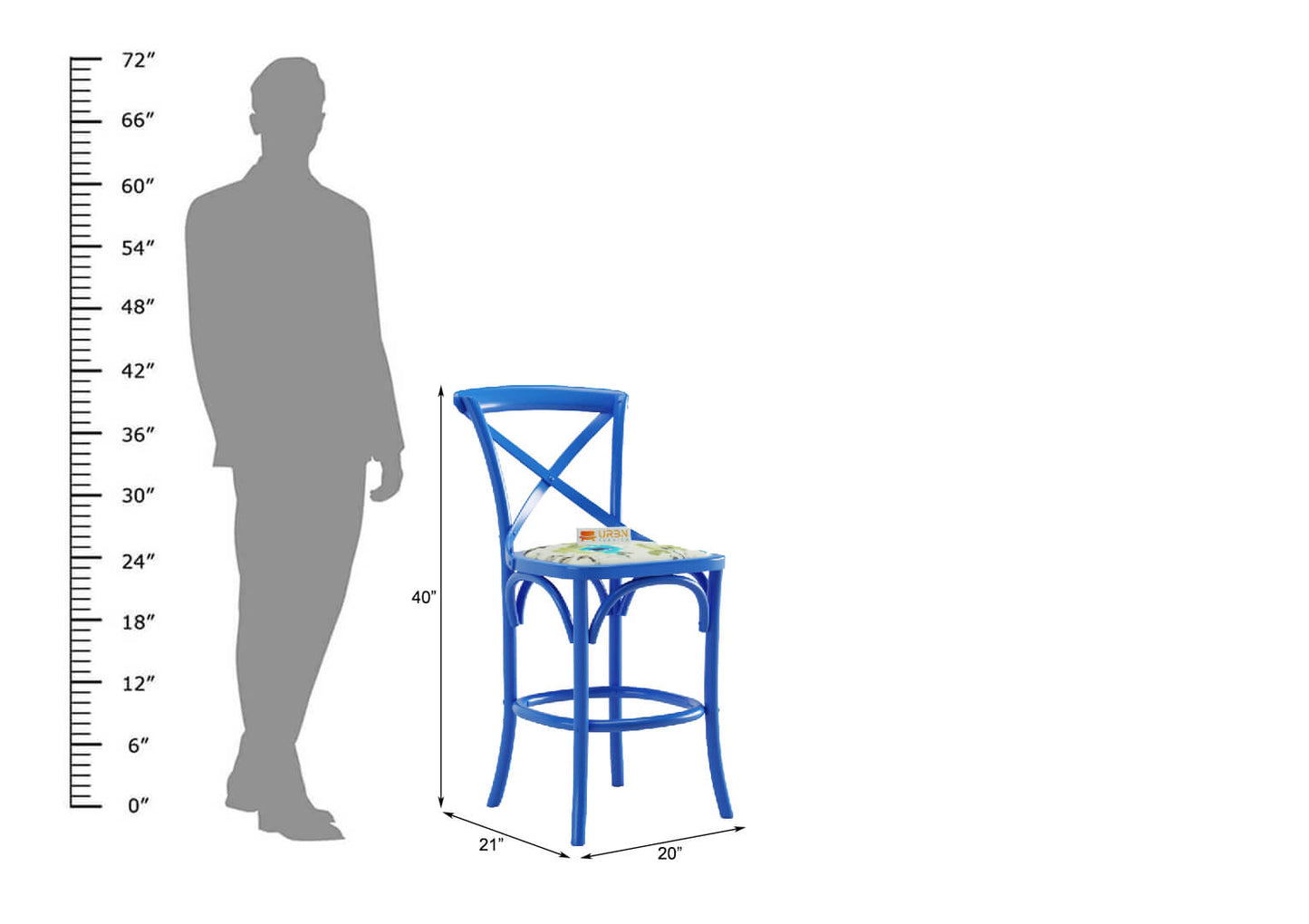Arcline-Big-Cafe-Chair-Blue-Printed_4