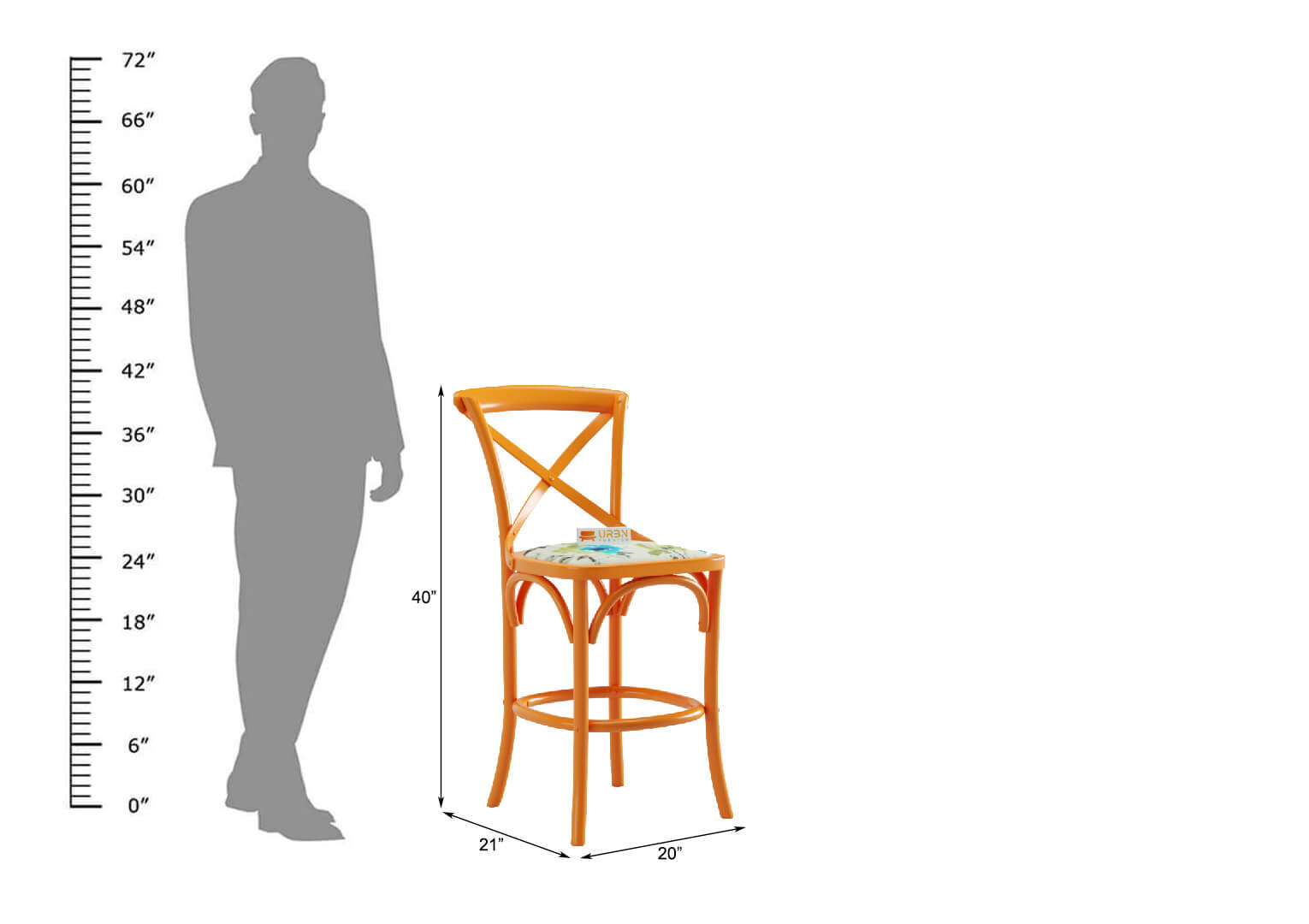 Arcline-Big-Cafe-Chair-Orange-Printed_4