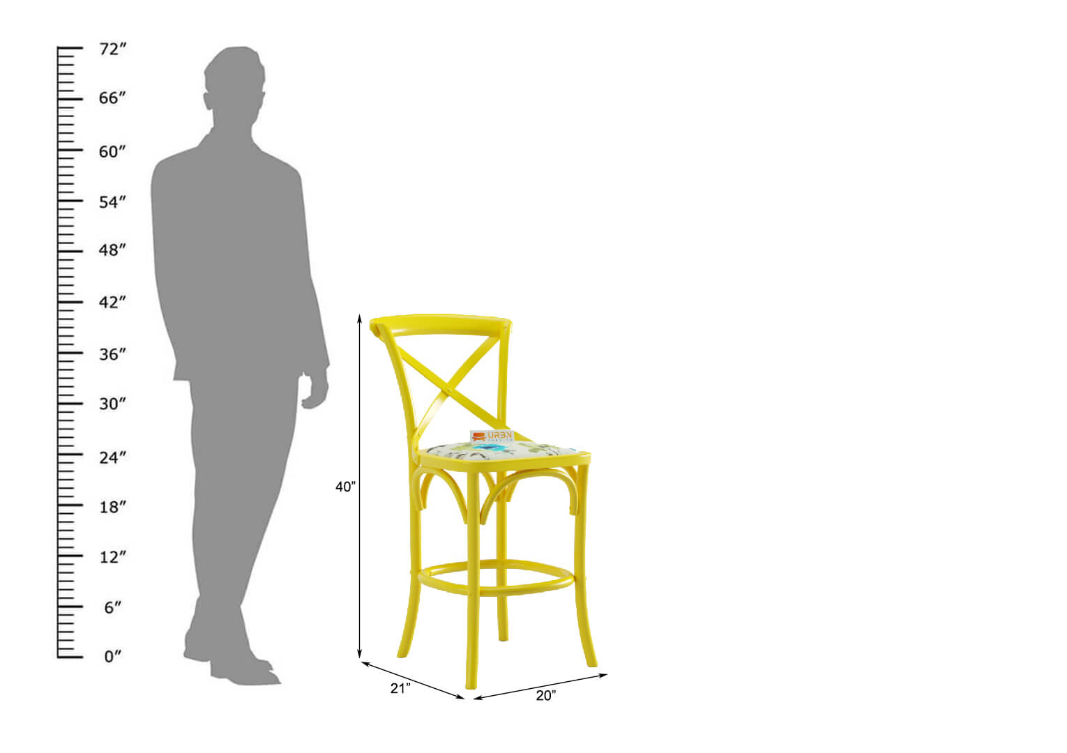 Arcline-Big-Cafe-Chair-Yellow-Printed_4