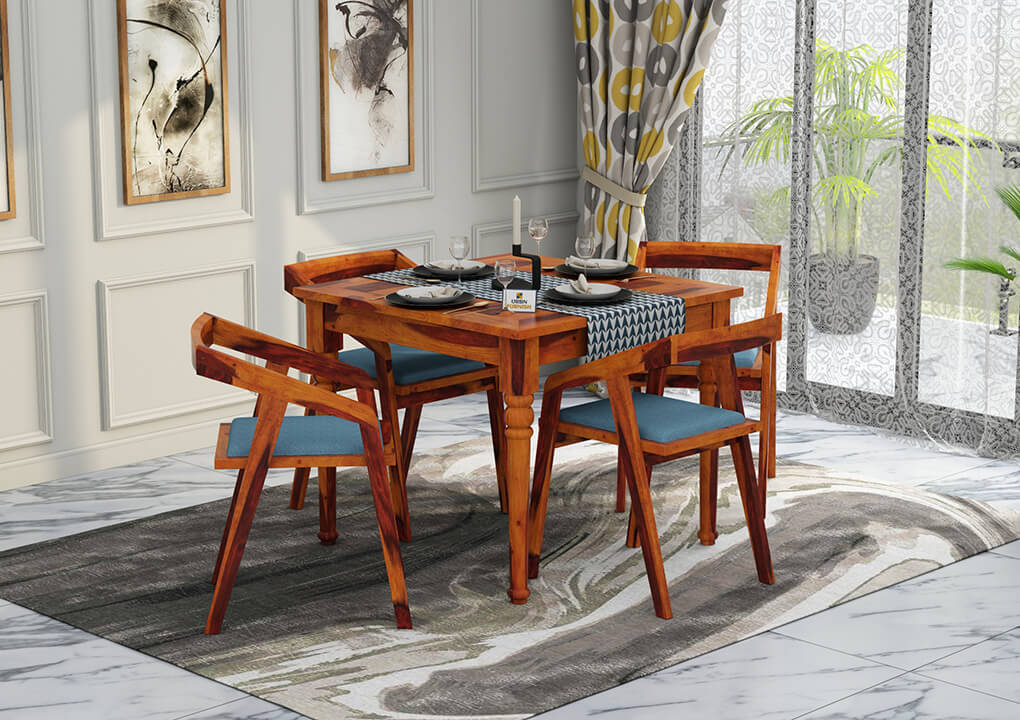 Aryan-4-Seater-Dining-Set-Honey-Blue_1