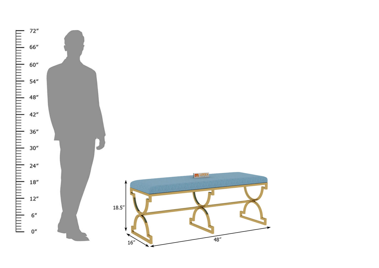 Boltano Bench With Cusion Seats - Urbnfurnish