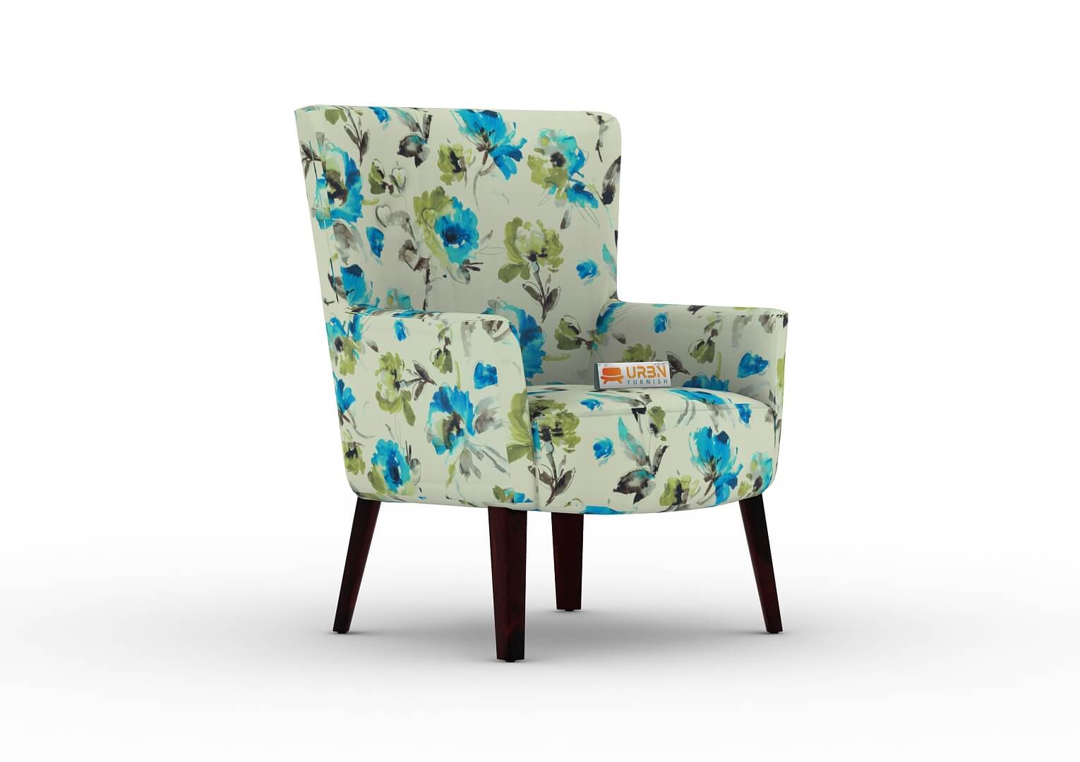 Caen Lounge Chair (Printed Fabric) - Urbnfurnish