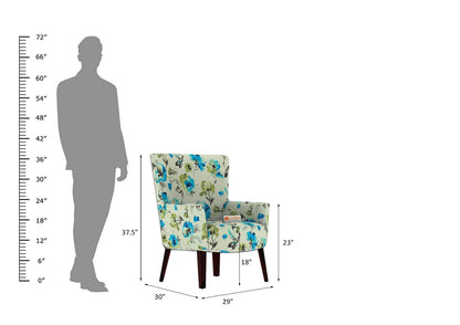 Caen Lounge Chair (Printed Fabric) - Urbnfurnish