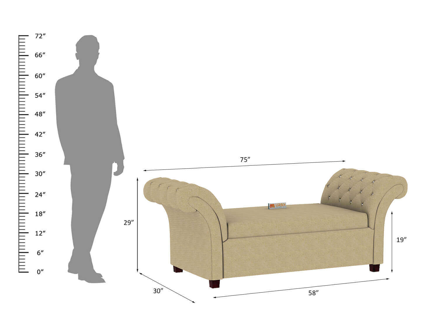 Canna Chaise Lounge - Urbnfurnish