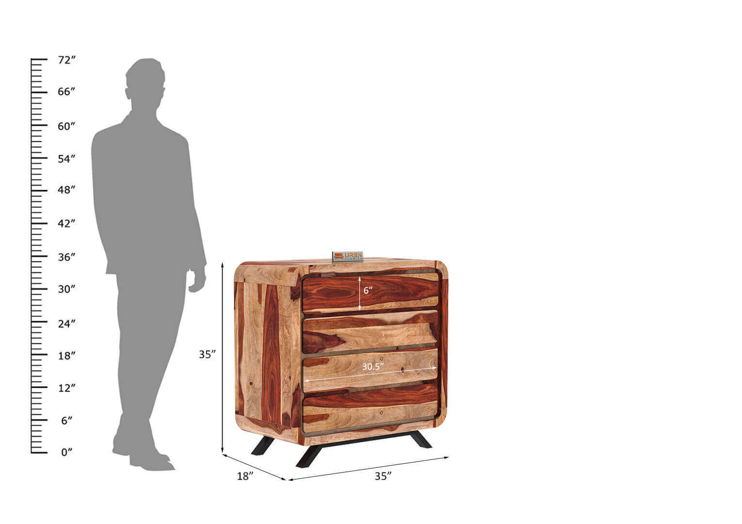 Carvaan Mini Chest Of Drawer - Urbnfurnish
