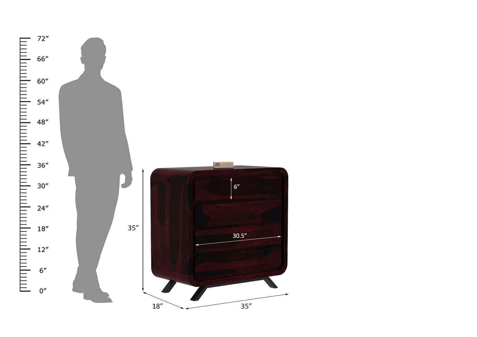 Carvaan Mini Chest Of Drawer - Urbnfurnish