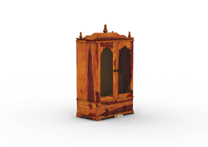 Carvings Home Temple (Honey Finish) - Urbnfurnish
