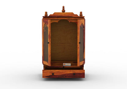 Carvings Home Temple (Honey Finish) - Urbnfurnish