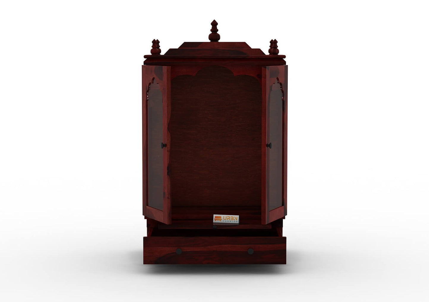 Carvings Home Temple (Honey Finish) - Urbnfurnish