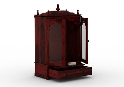 Carvings Home Temple (Honey Finish) - Urbnfurnish