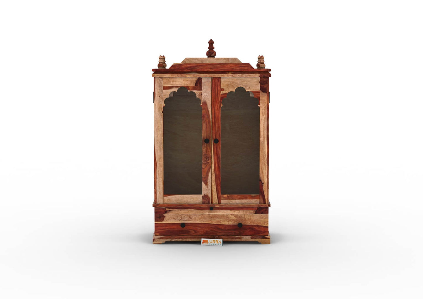 Carvings Home Temple (Honey Finish) - Urbnfurnish