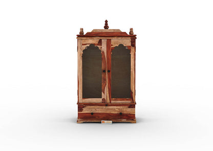 Carvings Home Temple (Honey Finish) - Urbnfurnish