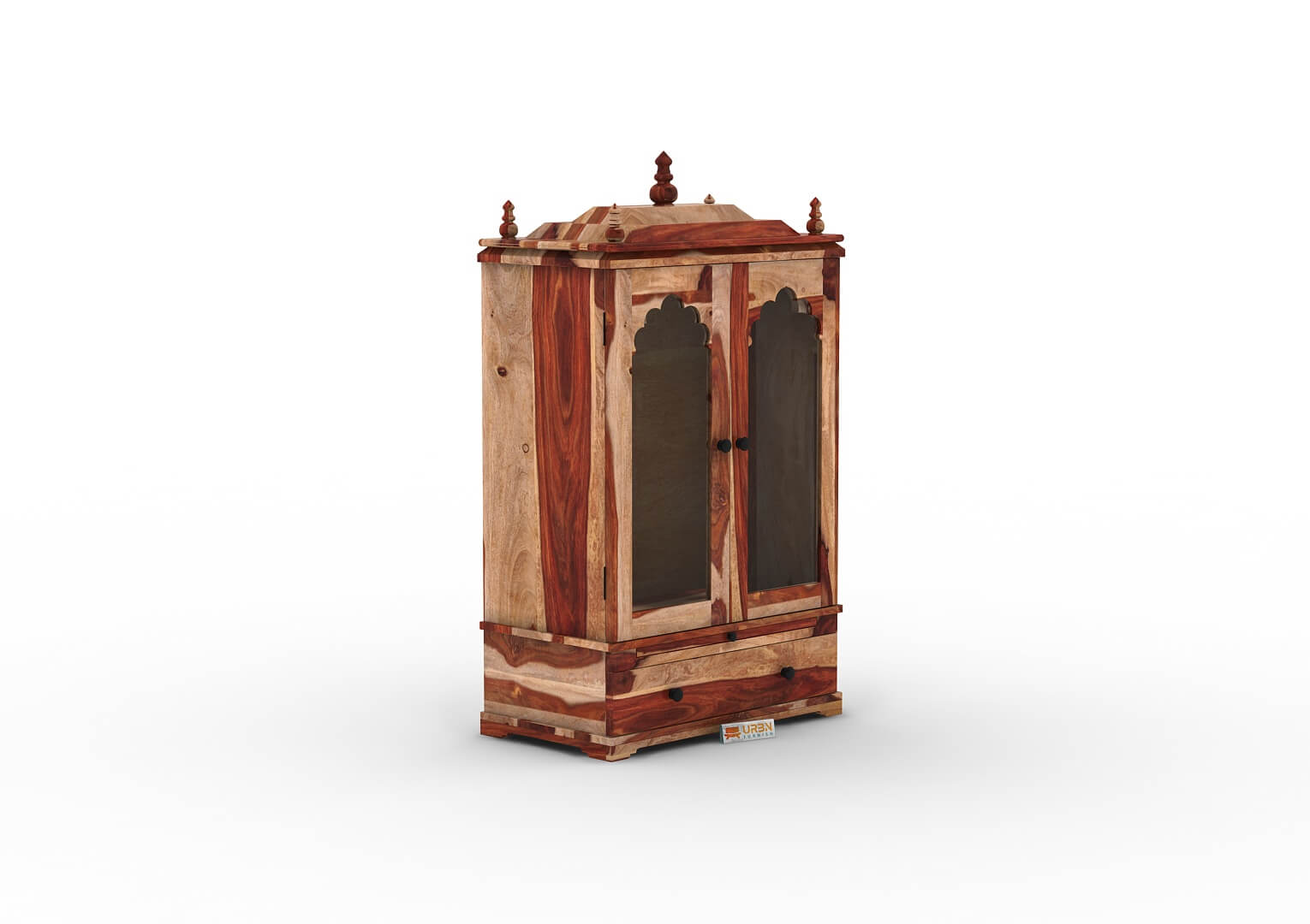 Carvings Home Temple (Honey Finish) - Urbnfurnish