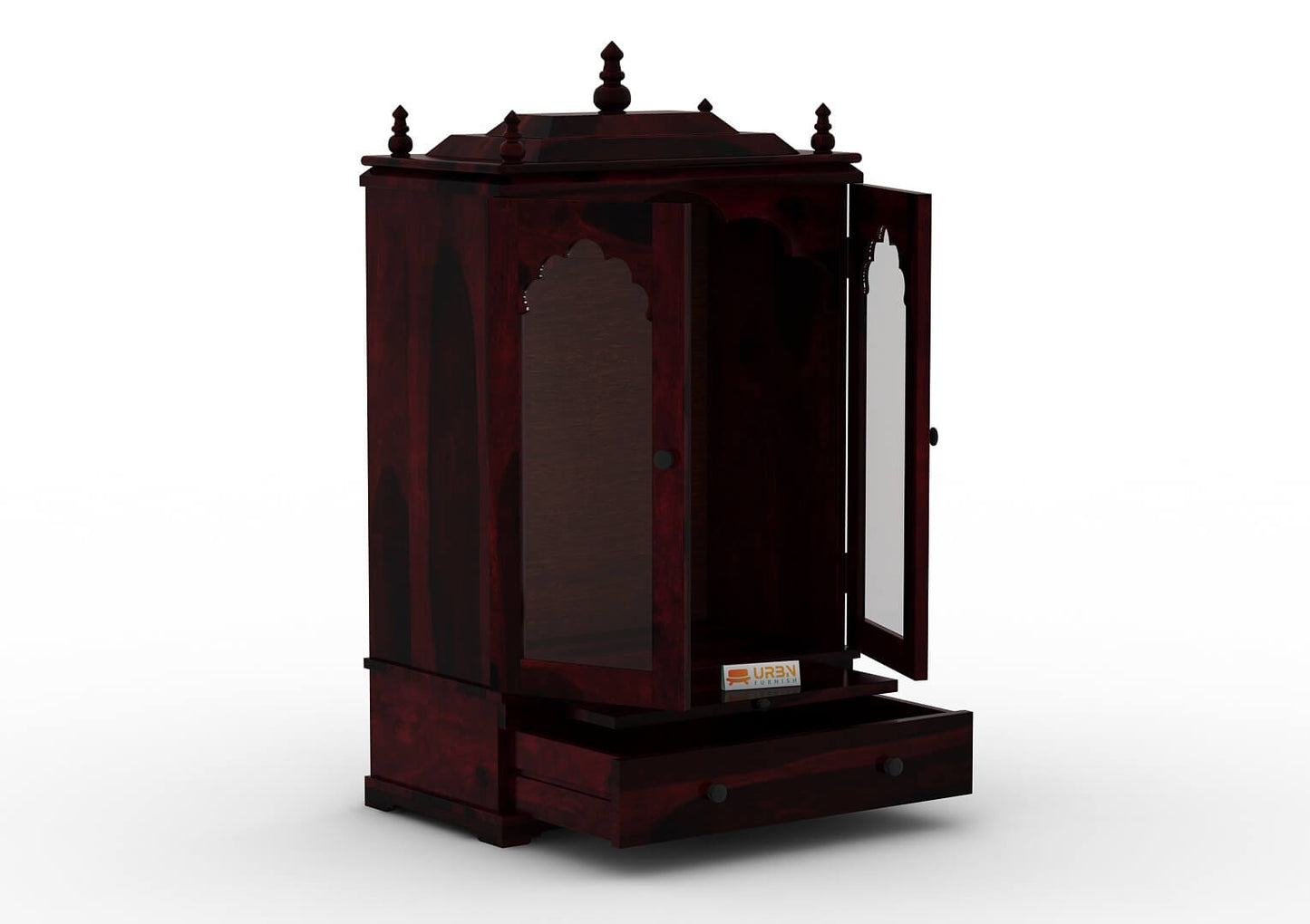 Carvings Home Temple (Honey Finish) - Urbnfurnish