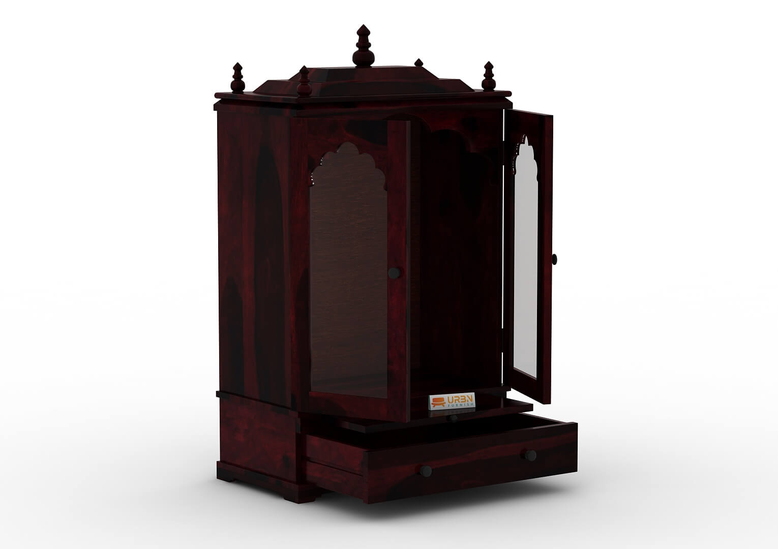 Carvings Home Temple (Honey Finish) - Urbnfurnish