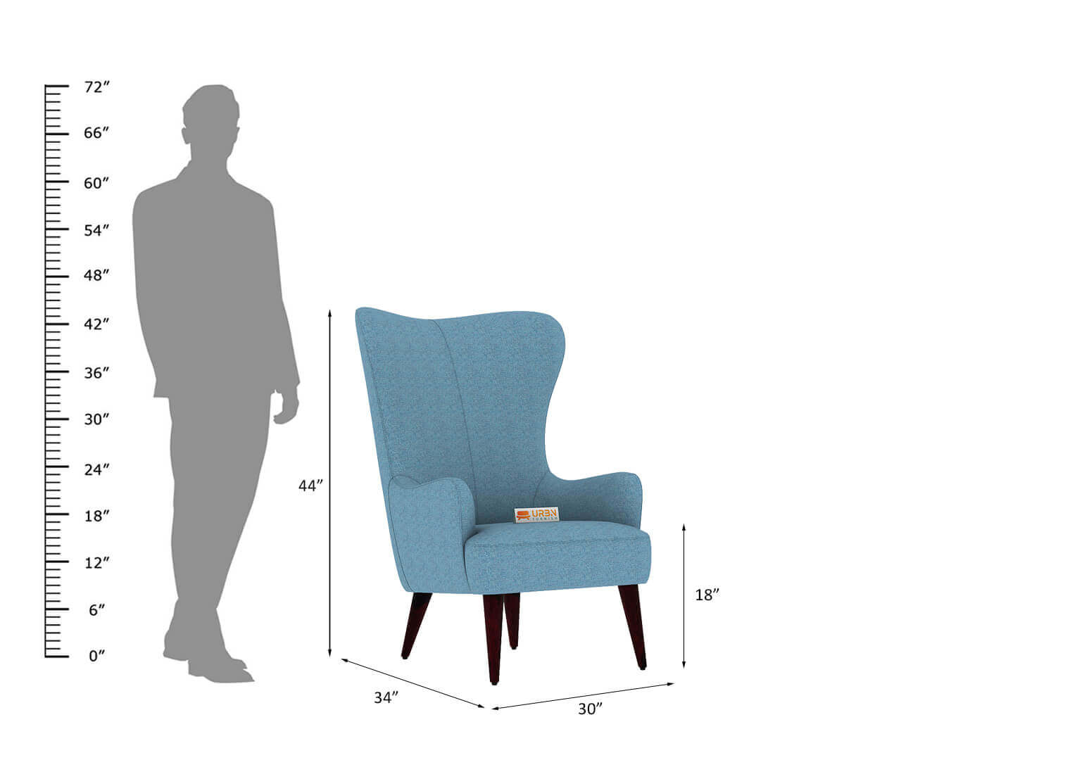 Cransebill Wingback Chair - Urbnfurnish