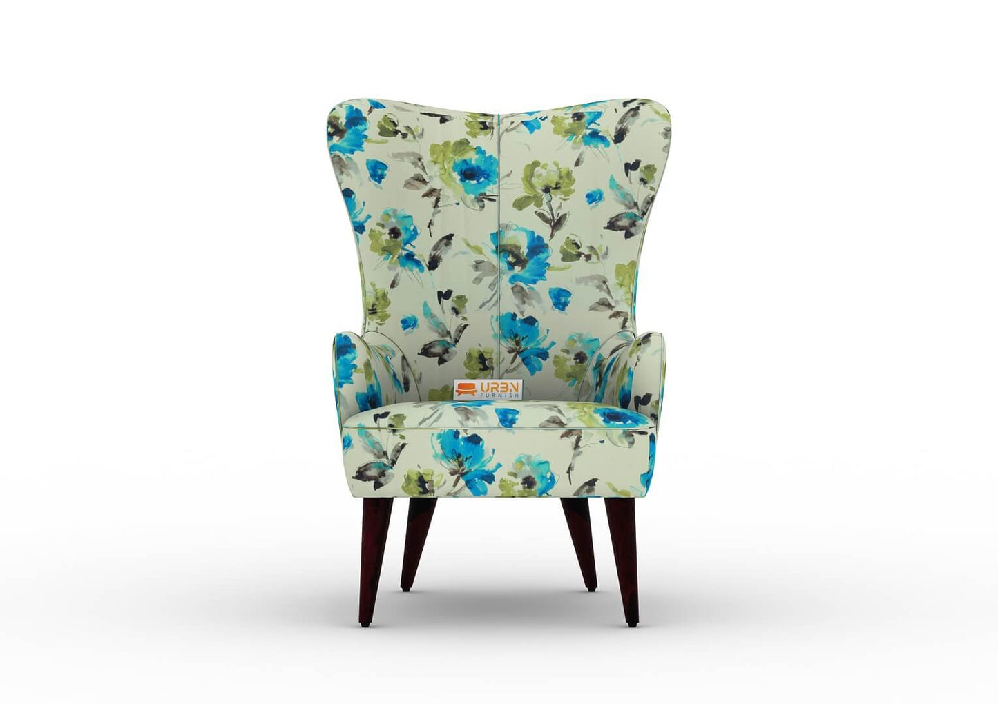 Cransebill Wingback Chair (Printed Fabric) - Urbnfurnish