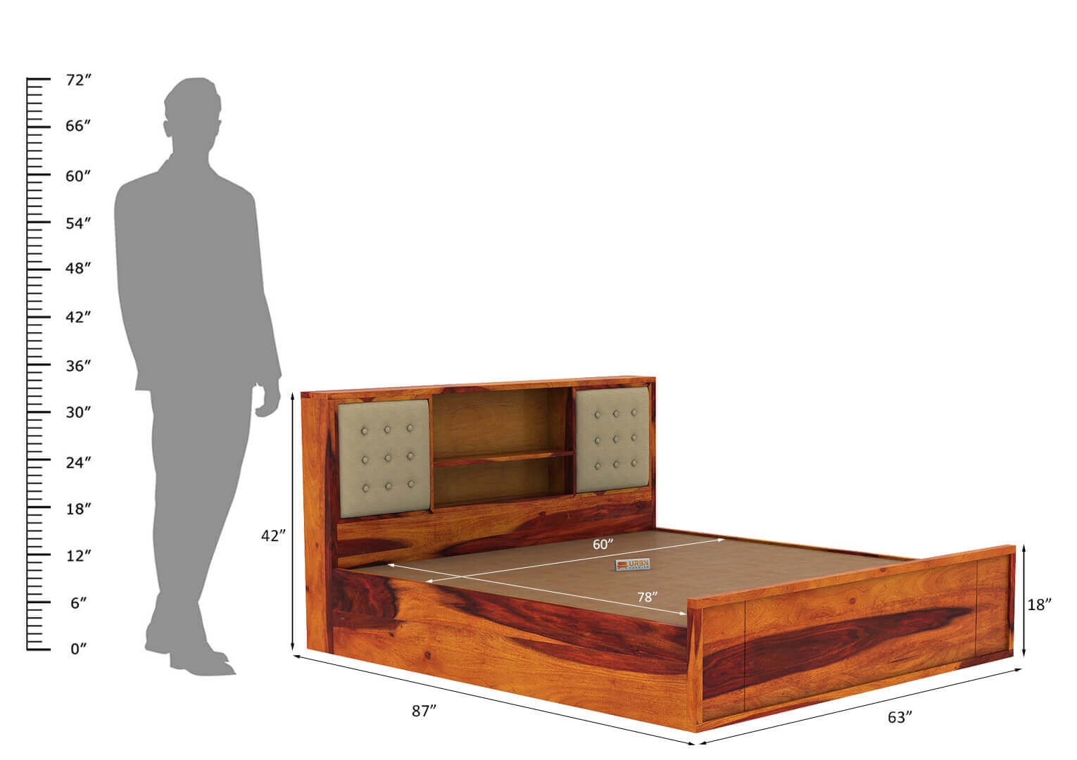 Crescent-Hydraulic-Bed-Honey_8_-Queen-Size
