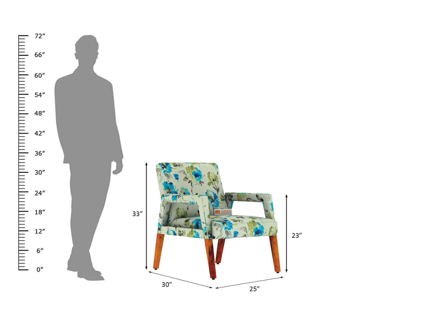 Crister Arm Chair with Cushion Arm - Urbnfurnish