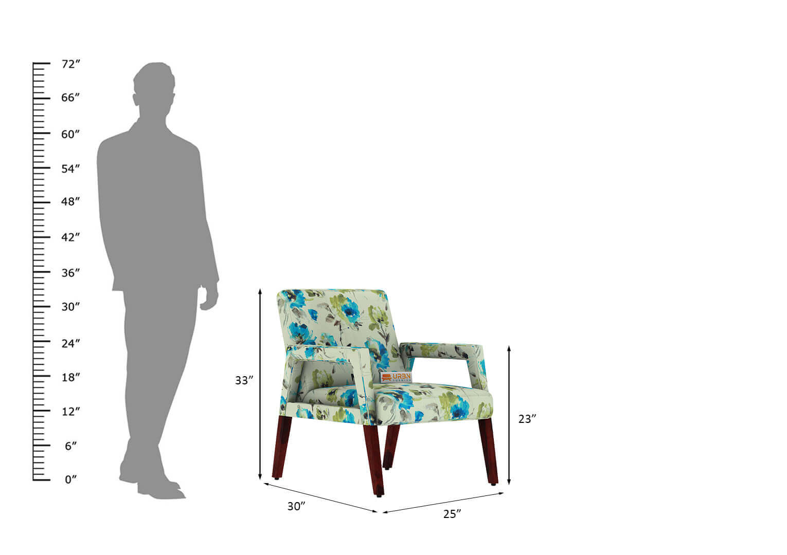 Crister Arm Chair with Cushion Arm - Urbnfurnish