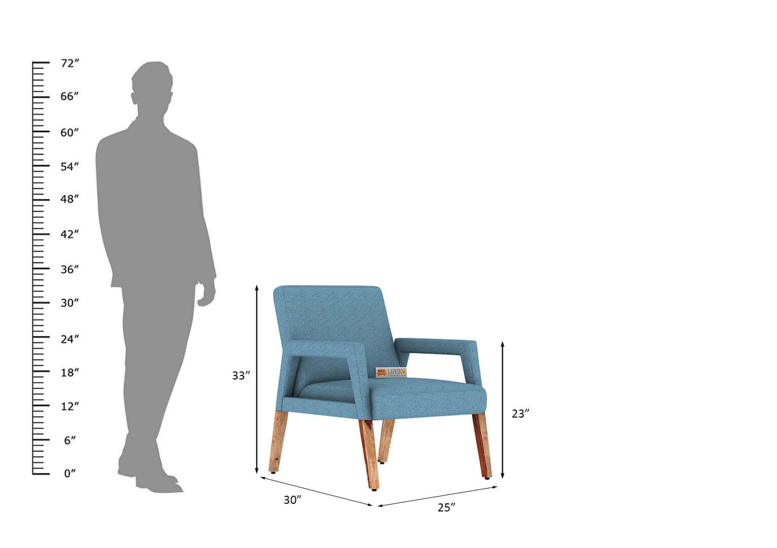 Crister Arm Chair with Cushion Arm - Urbnfurnish