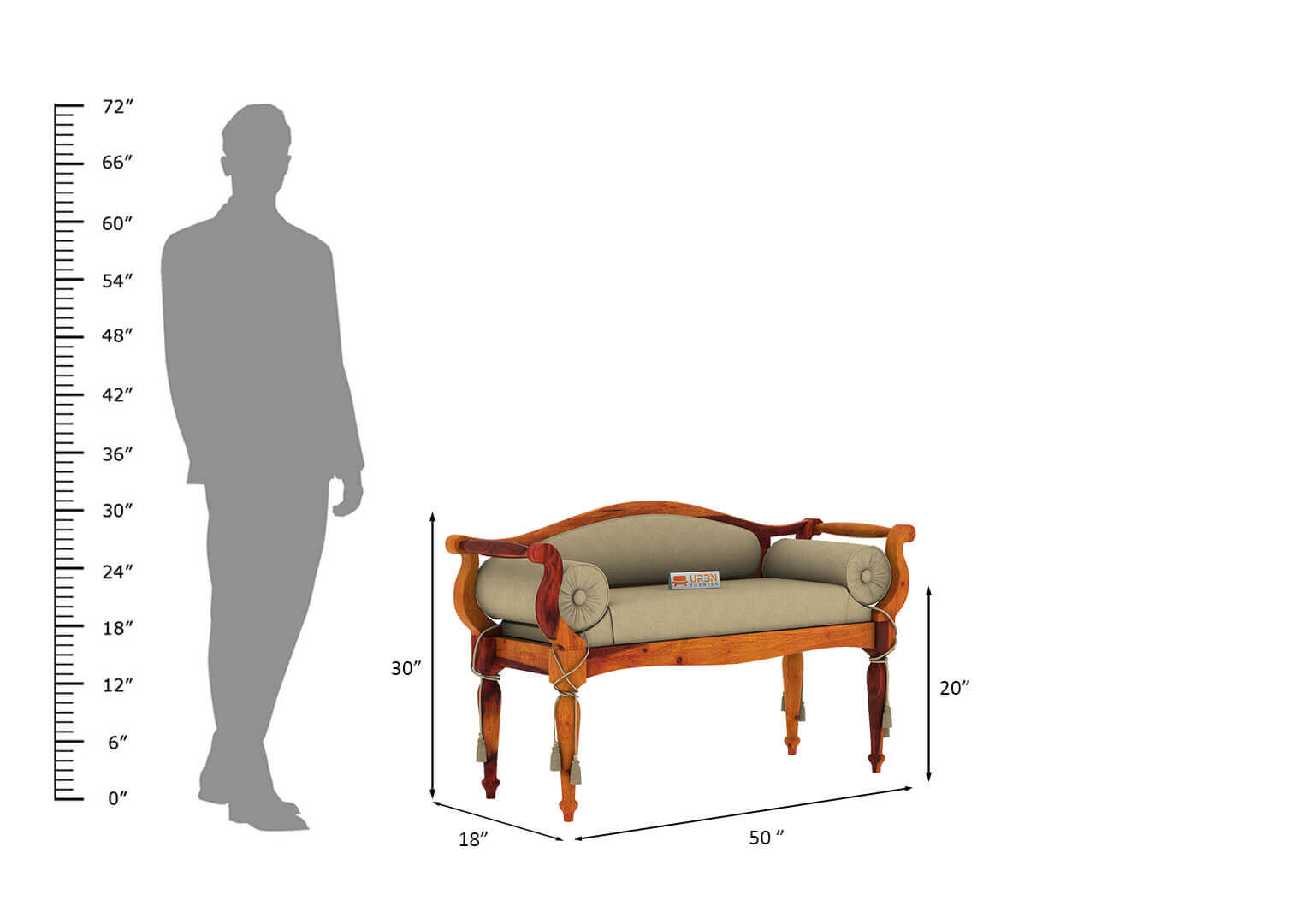 Czar Bench - Urbnfurnish