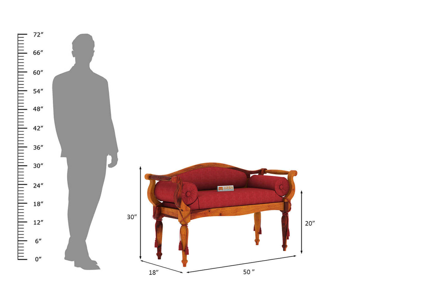 Czar Bench - Urbnfurnish