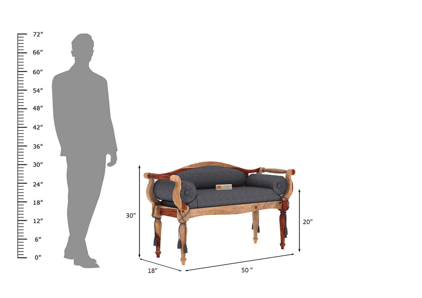 Czar Bench - Urbnfurnish