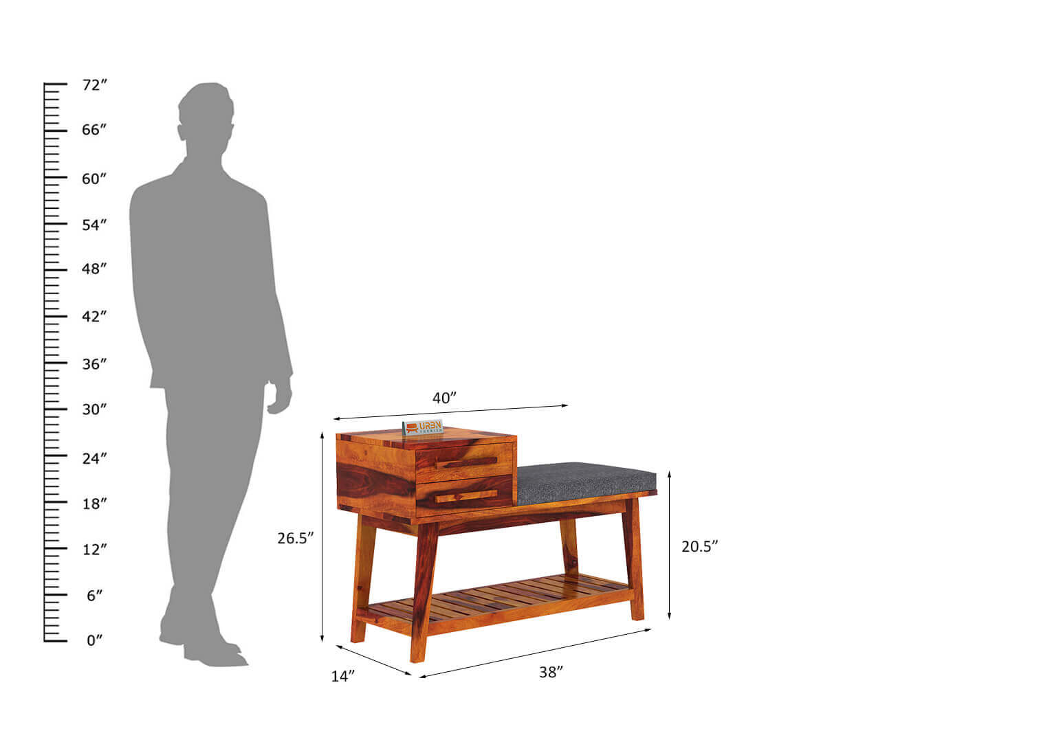 Degust Shoe Rack - Urbnfurnish