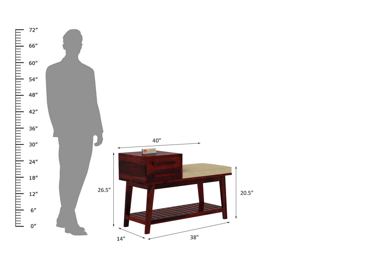 Degust Shoe Rack - Urbnfurnish