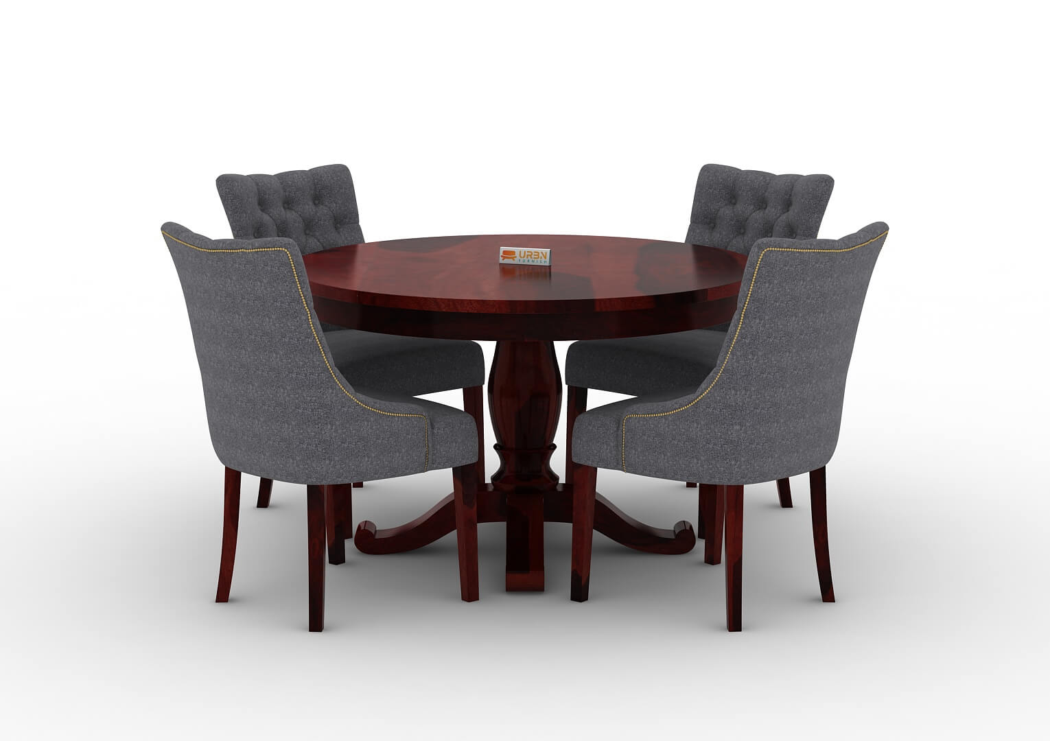 Driti-4-Seater-Round-Dining-Set-Mahogany-Gray_3