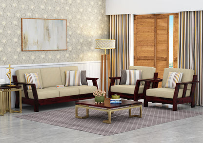 Edkin Wooden 3+1+1 Sofa Set - Urbnfurnish