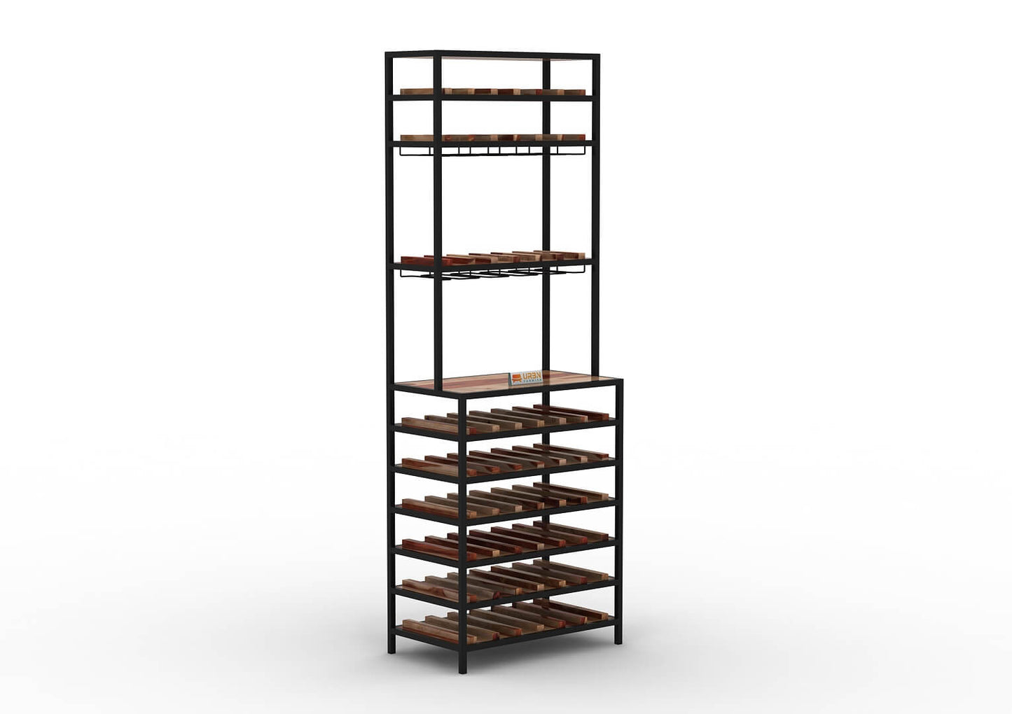 Erinza-Wine-Rack-Black-Natural_3
