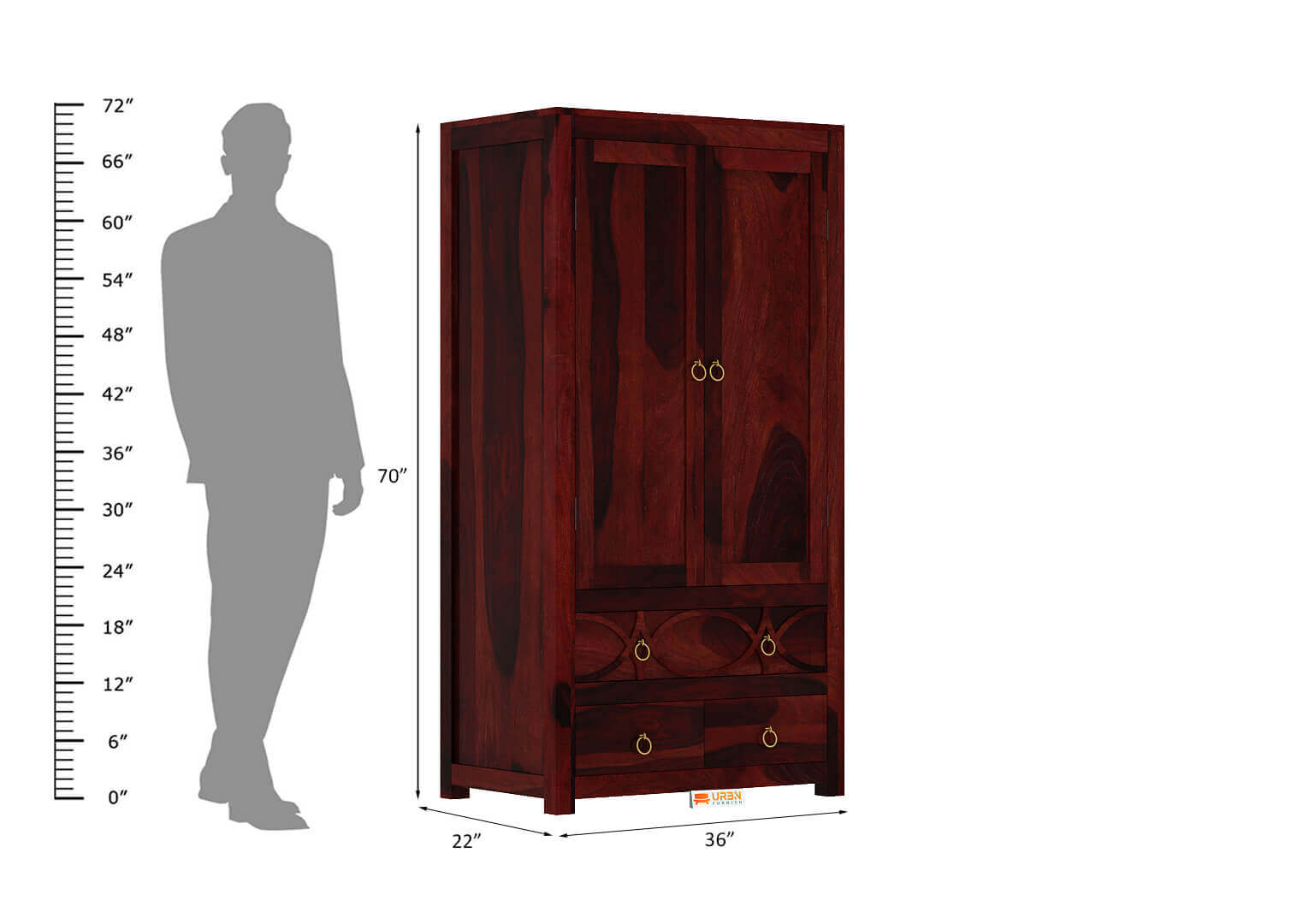 Feliz-2-Door-Wardrobe-Mahogany_6