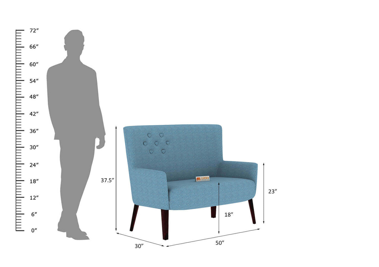 Flamingo Love Seat - Urbnfurnish