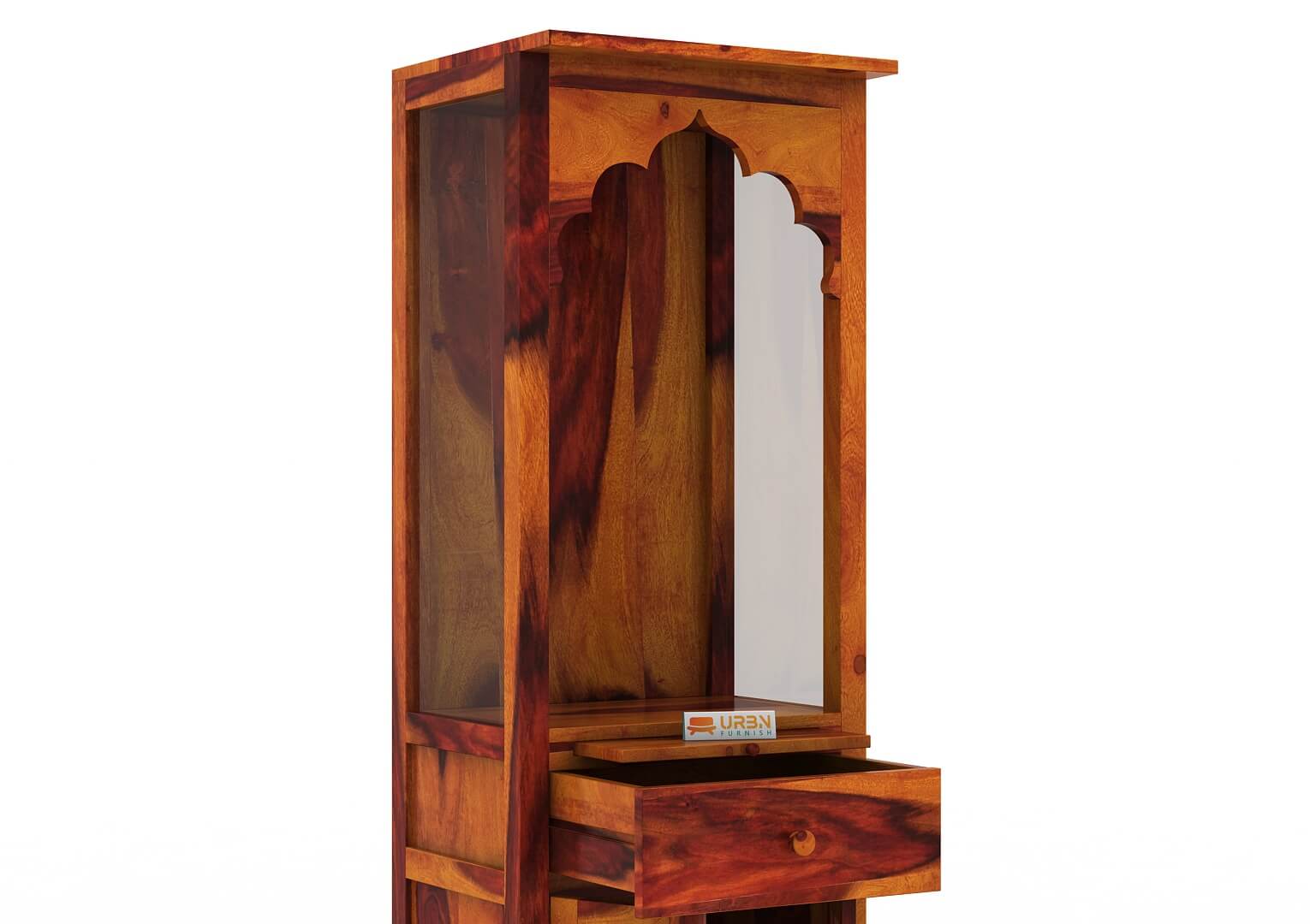 Ganpati Home Temple (Honey Finish) - Urbnfurnish