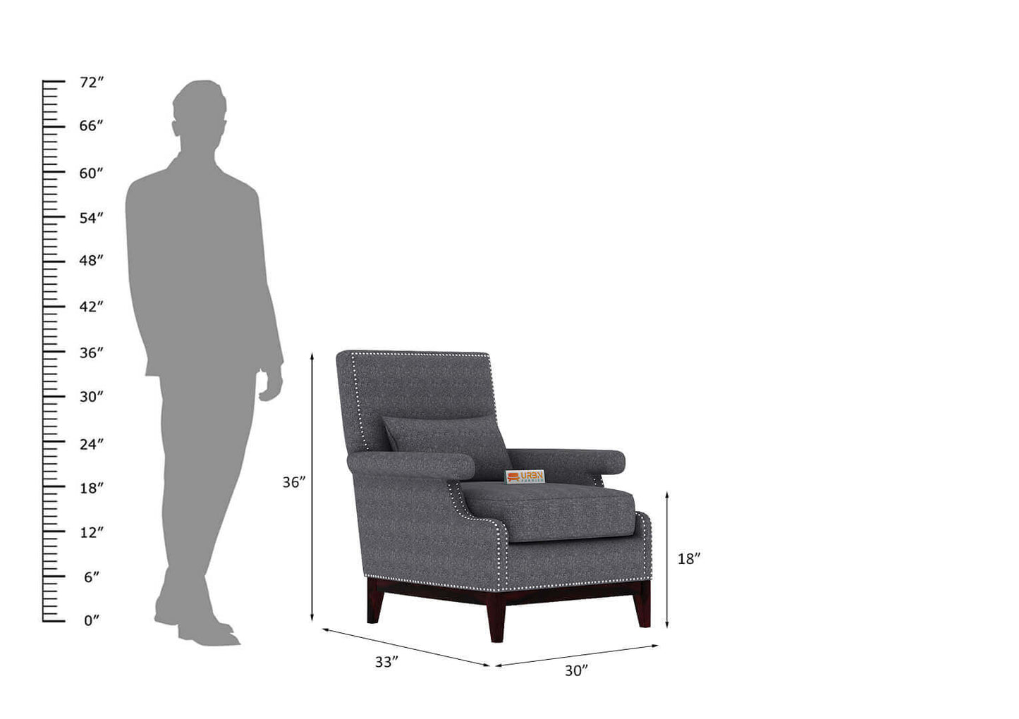 Ilex Wingback Chair - Urbnfurnish