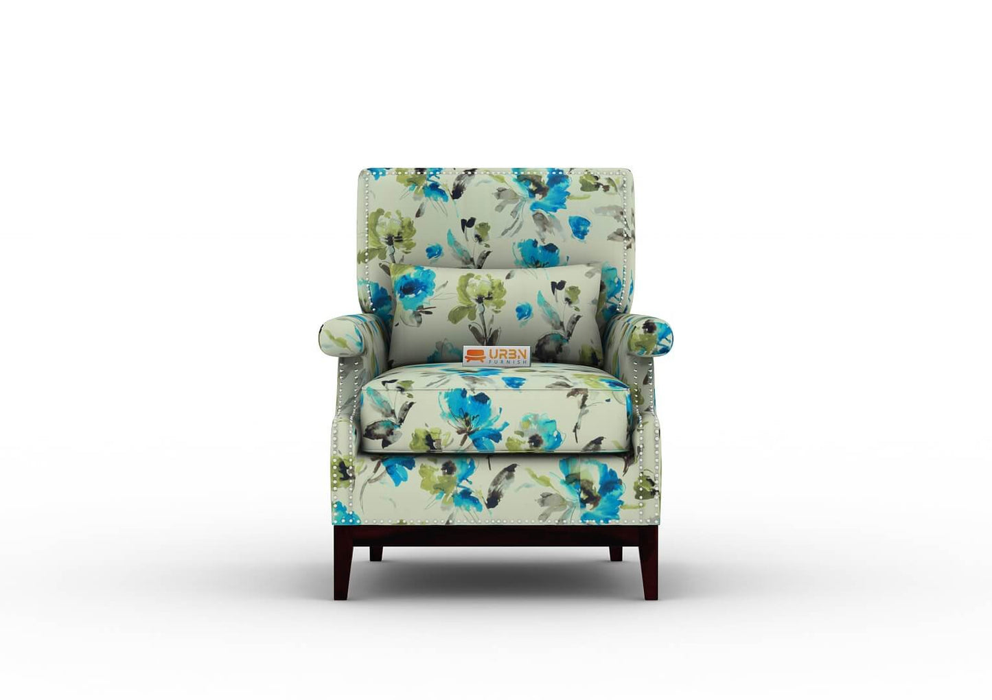 Ilex Wingback Chair (Printed Fabric) - Urbnfurnish