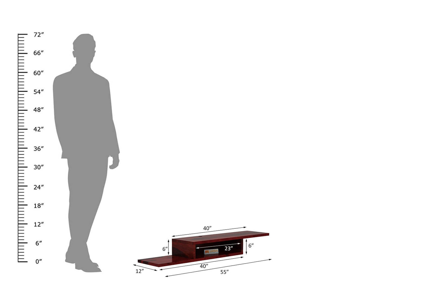 Imbue Wall Mount Tv Unit - Urbnfurnish