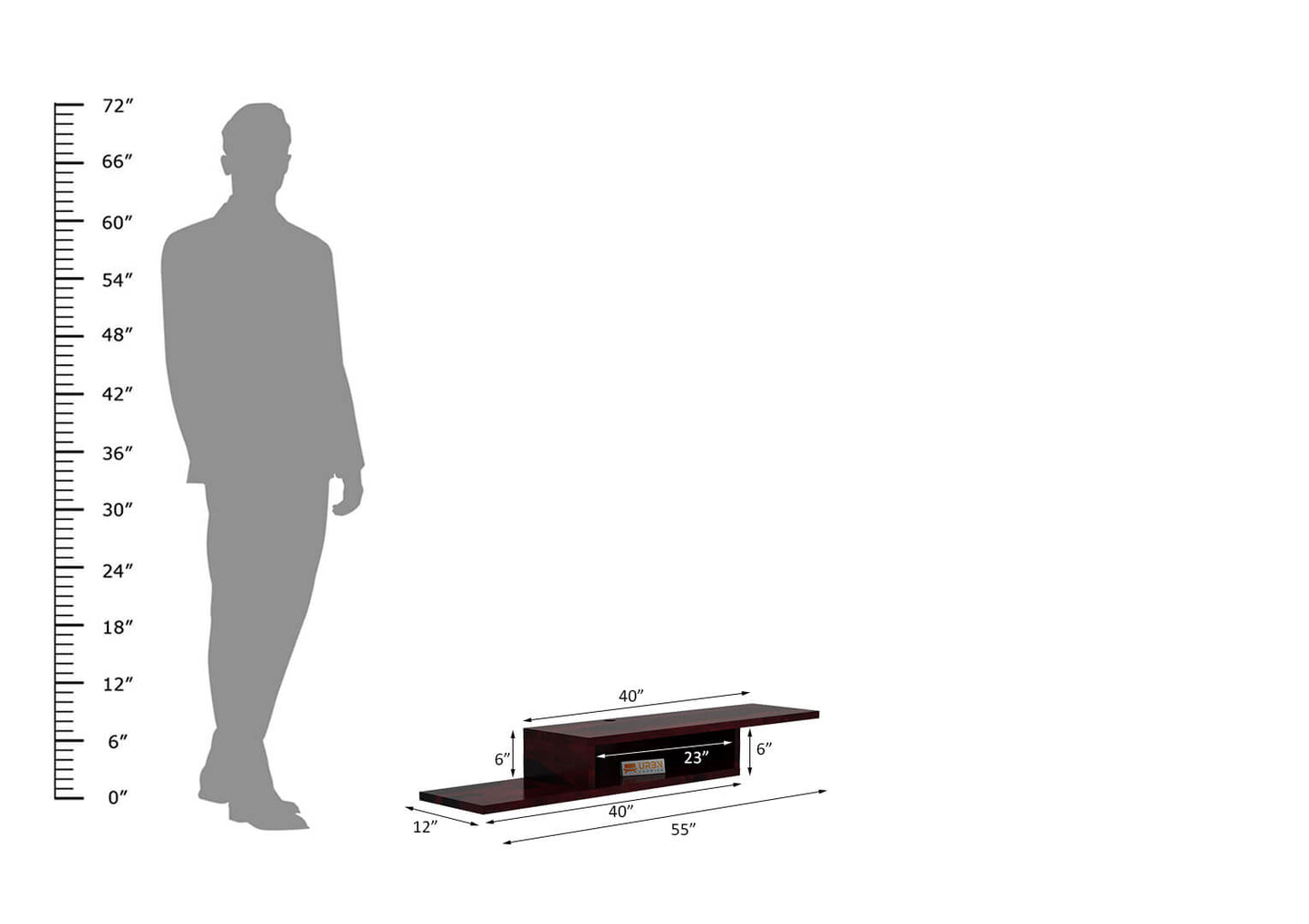 Imbue Wall Mount Tv Unit - Urbnfurnish