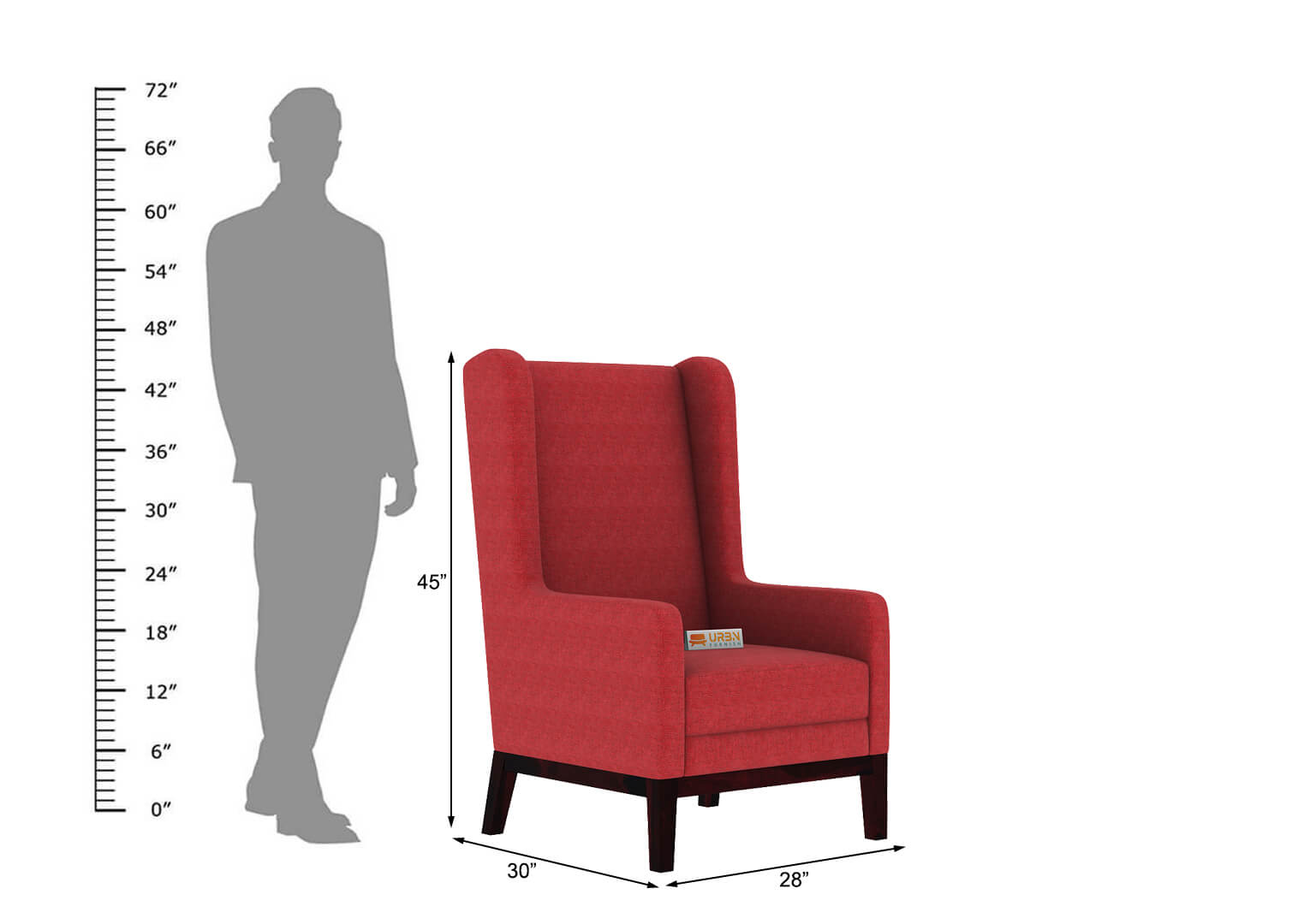 Indian Wingback Chair - Urbnfurnish